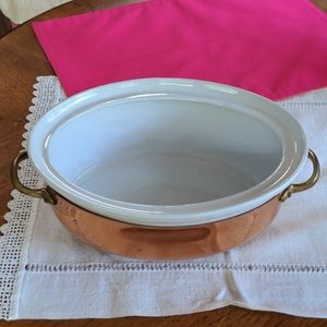 Williams-Sonoma copper and crock server
